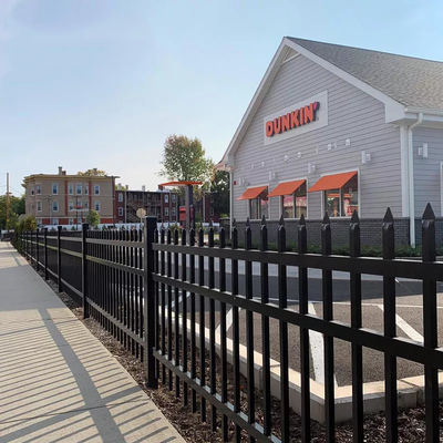 สีดํา พิกเกต เหรียญประดับ แผ่นรั้วเหล็กเหล็กเหล็ก 1.03m ความสูง