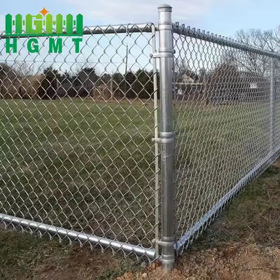 ป้องกันขอบเขต แกลนไซด์ Chain Link Fence สีดํา สามารถปรับแต่งสาย Mesh