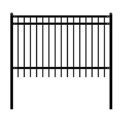 รั้วรักษาความปลอดภัยภายนอกด้วยแผ่นโลหะเหล็กอัลลูมิเนียมท่อท่อสําหรับสวนบ้านกรอบพลาสติกประตูทางเดินเหล็ก