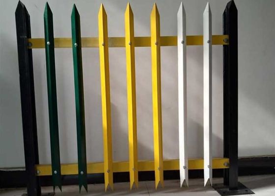 ฟันดาบรั้วเหล็กส่วน W 1.8 ม. H รั้วเหล็กโพสต์ความปลอดภัย