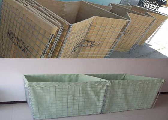 สแตนเลสเหล็กเหล็กเหล็ก H2.1m HESCO Wall กําแพง Gabion สําหรับการป้องกันชัน