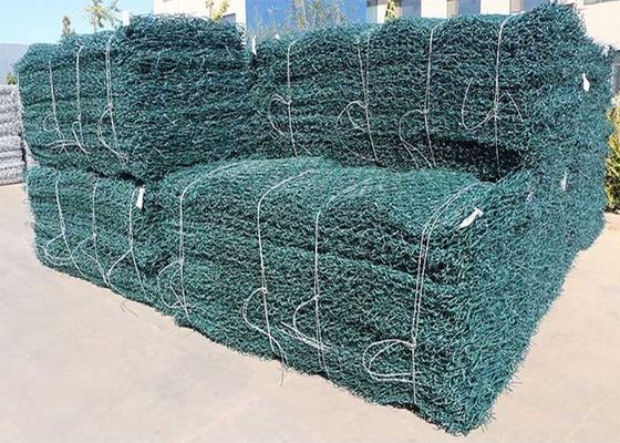 กันสนิม H2m สายไฟฟ้า Gabion Mesh กั้นผนังหิน Gabion