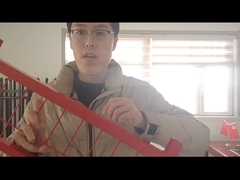 แผงรั้วก่อสร้างชั่วคราวขนาด 6 ฟุตเคลือบด้วยผง